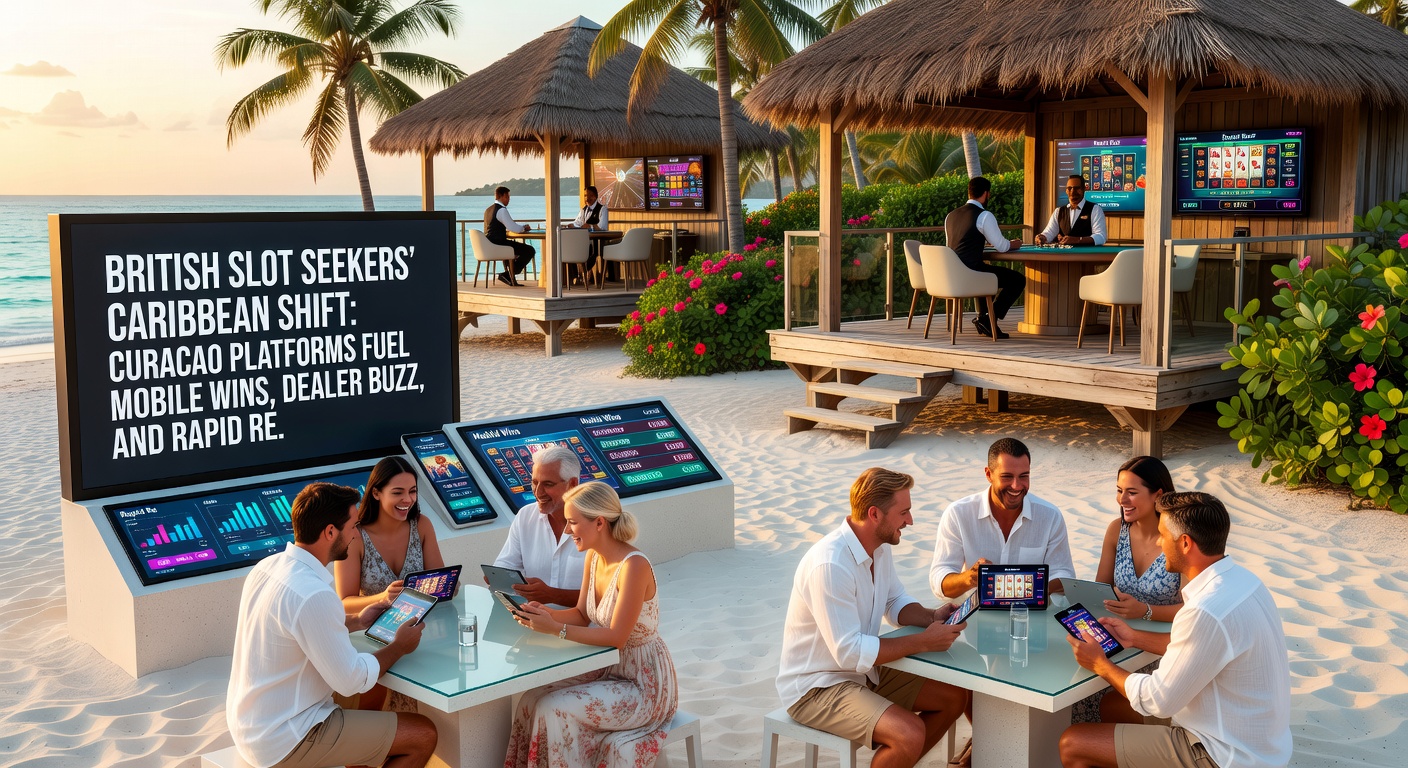 Live dealer roulette and blackjack tables buzzing with action on a Curacao platform, smartphones in foreground capturing the excitement