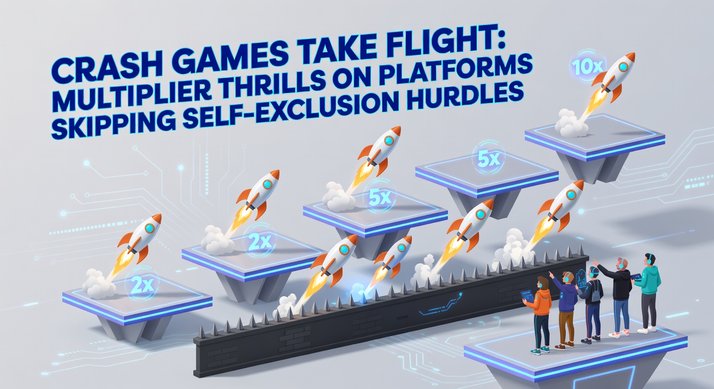 Players engaging with crash game multipliers on a sleek offshore platform interface, showing live rounds and cashout successes
