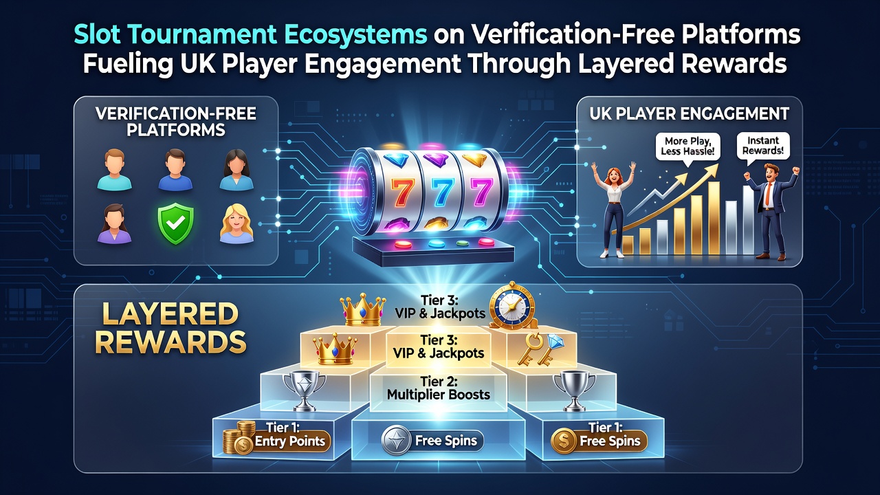 Overview of slot tournament leaderboards and reward tiers on verification-free platforms popular with UK users