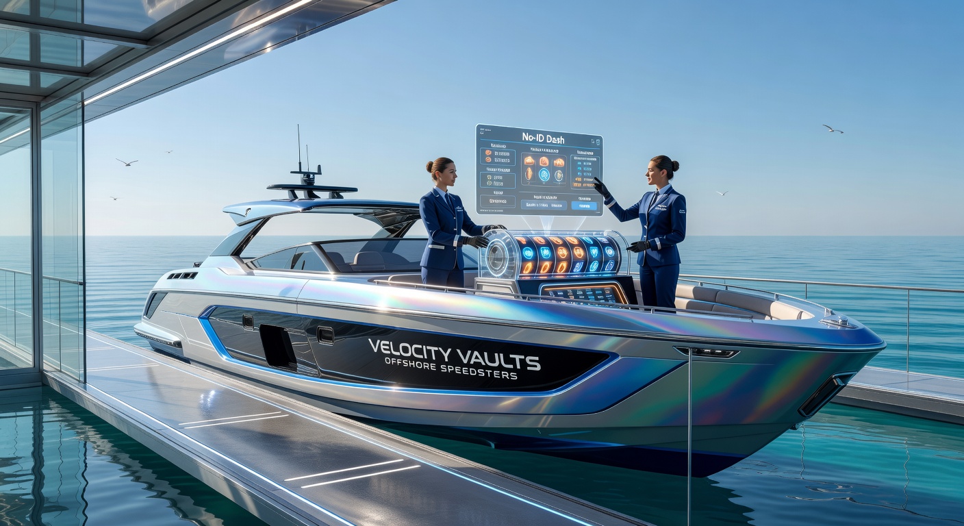 Live dealer at a Velocity Vaults table dealing cards with flair, surrounded by fast-spinning slot thumbnails and instant payout notifications
